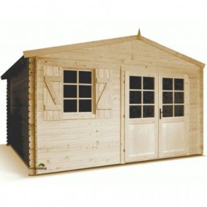 Abri de jardin en bois emboîté MADEIRA LAGOR 14m²