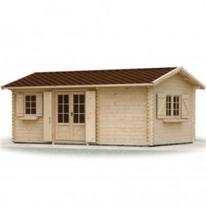 Abri de jardin en bois emboîté MADEIRA PETUNIA 18.7m²