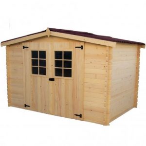 Abri de jardin en madriers massifs 5.83m²