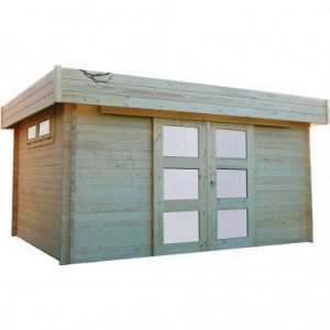 Abri de jardin SOLID VIBORG 13.7m² en emboîtés bois 40mm