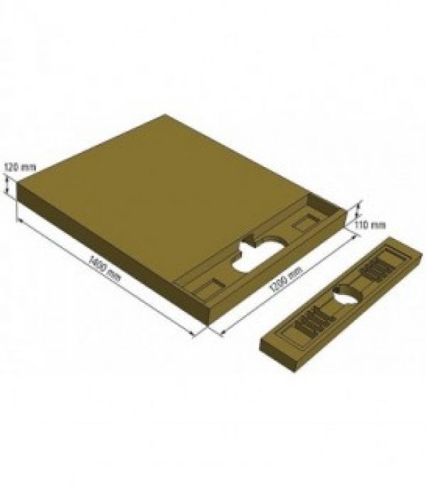 Adaptateur pour receveur douche « universel » 1200x200x70 mm H.encas. 120 mm