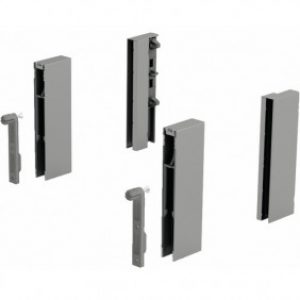 Adaptateurs DesignSide argents pour tiroir ArciTech-hauteur 124 mm