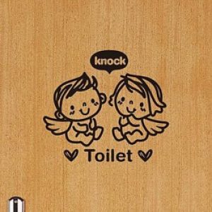 Affiche murale Indication toilette