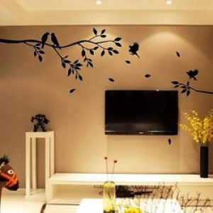 Affiche murale Printemps, arbre, oiseaux