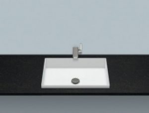 Alape EB – Lavabo à encastrer par le dessus 500×375 blanc sans revêtement