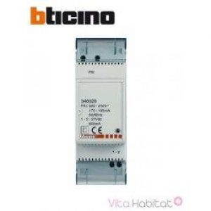 Alimentation pour poste ou platine supplémentaire pour système bus 2 fils –  BTICINO 346020