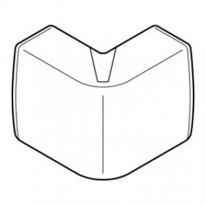 Angle variable extérieur blanc pour moulure électrique Kéva