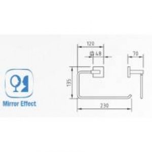 Anneau ouvert porte-serviettes Xtreme