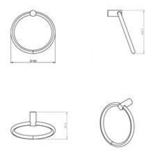 Anneau porte-serviettes minimalisme COSMIC