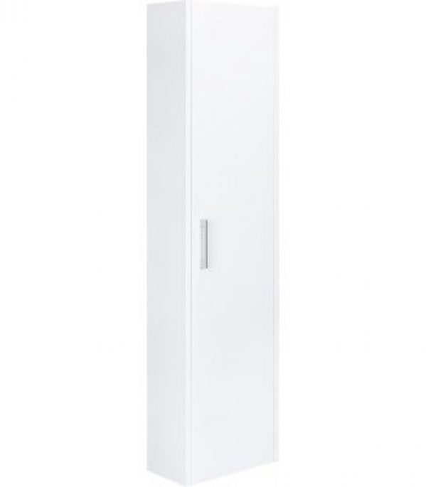 armoire haute MAA, 1 porte blanc brillant, butée à gauche 386x1500x206mm