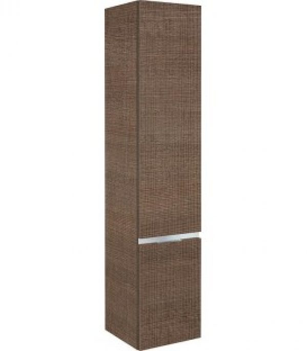 armoire haute MBH 2 portes tranche marron ,butée à droite 350x1655x370mm