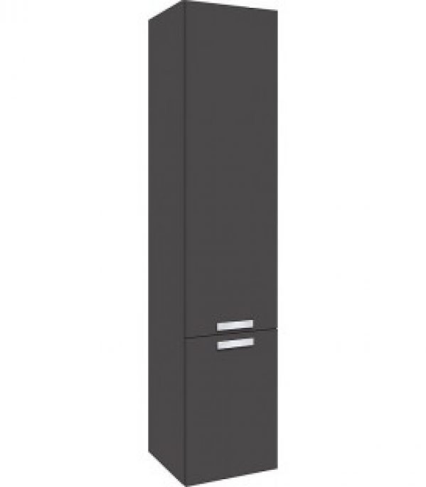 Armoire haute S. MBB 2 portes Anthr. brillant butee a gauche 350x1625x208mm