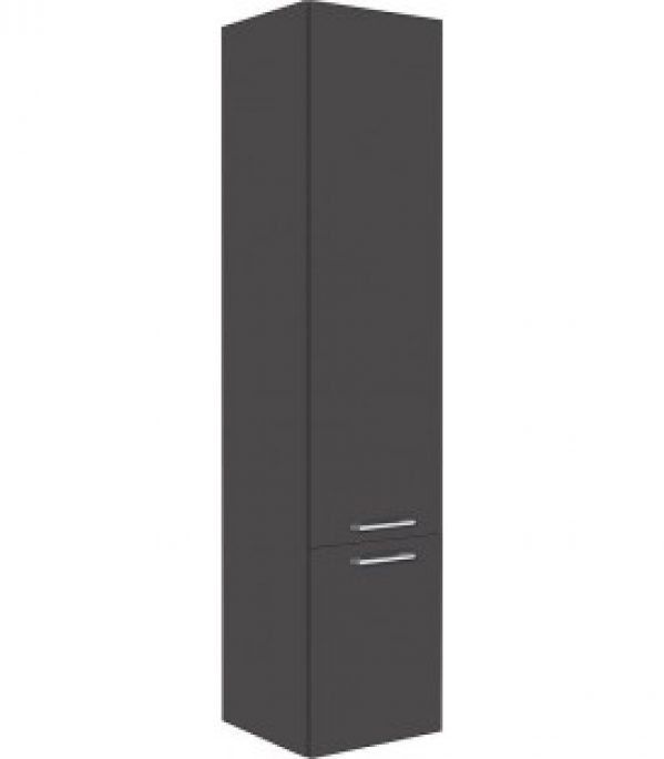 Armoire haute serie MAA 2 portes anthracite mat, butée à gauche 350x1585x370mm