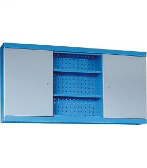 armoire murale avec 2 etageres, milieu e cotes, portes verrouillables 1200x600x200 mm