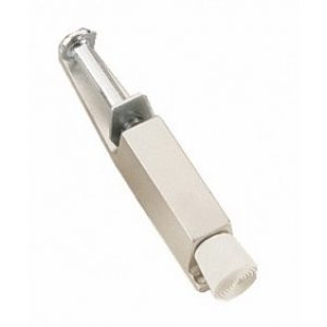 Arrêt de porte en acier – couleur argent – charge 40 kg – 180 mm