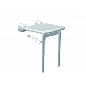 Assise rabattable et réglable – pose murale – avec pieds