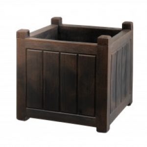 Bac CHARME Bois foncé – carré 50 x 50cm – 67L