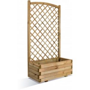 Bac à fleurs avec treillage – 64,5 litres – 80 x 40 cm – Lierre Arc 80