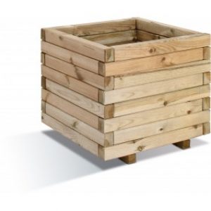 Bac à fleurs carré en bois  – 50 x 50 cm – Stockholm 50