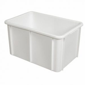 Bac gerbable en plastique blanc