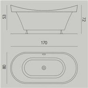 Baignoire Drop encastrée avec tabliers b10