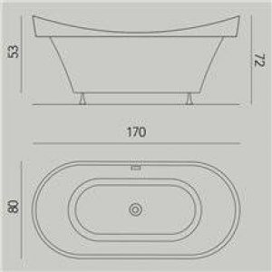 Baignoire Drop sans tabliers b10