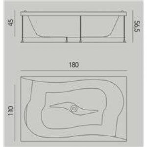 Baignoire Duet encastrée avec tabliers b10