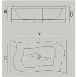 Baignoire Duet encastrée sans tabliers b10