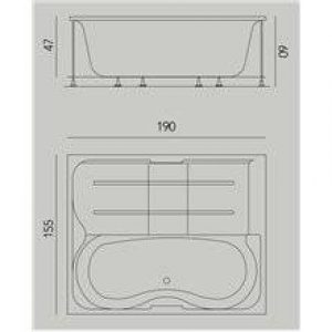 Baignoire encastrée Iman sans tabliers b10