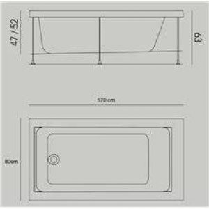 Baignoire Jazz L sans tabliers b10