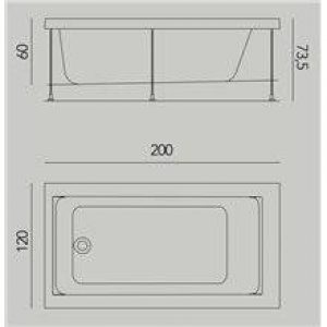 Baignoire Jazz XL encastrée avec tabliers b10