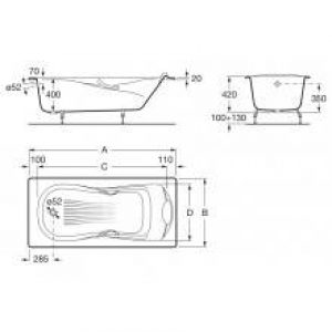 Baignoire ROCA Haiti 140