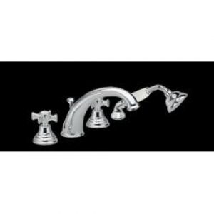BAIN/DOUCHE CHAMBORD 4 TROUS SUR GORGE CHROME/OR – CRISTINA ONDYNA CH10439