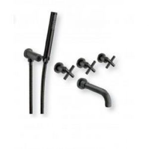 BAIN/DOUCHE EXECUTIVE ENCASTRE 2 SORTIES NOIR – CRISTINA ONDYNA BLACKMAT EV11113