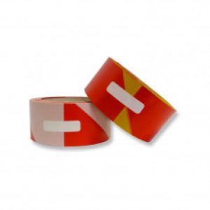 Bande de chantier 100m jaune et rouge