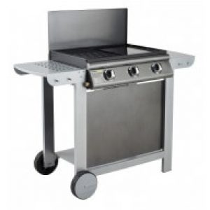 Barbecue-Plancha Gaz Puerta Luna – 3 Brûleurs