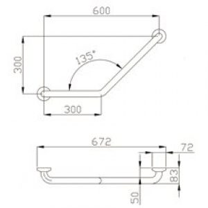 Barre 135º gauche Urban People Mediclinics