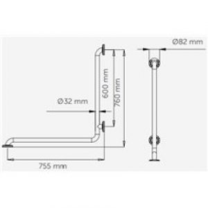 Barre 2 murs satinée Medinox Mediclinics