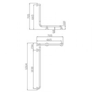 Barre 4 points d’ancrage droite Paint Mediclinics