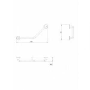 Barre d’appui 49cm droite Trendy hotels Gala