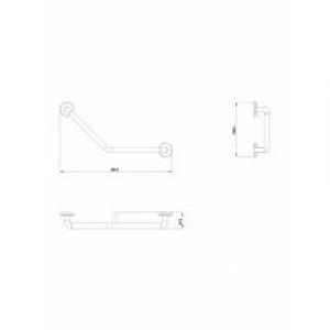 Barre d’appui 49cm gauche Trendy hotels Gala