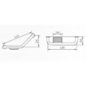 Barre d’appui courbée avec porte-savon Urban