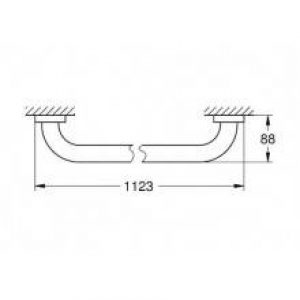 Barre d’appui de baignoire 106,6 cm Grohe…