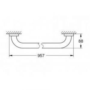 Barre d’appui de baignoire 90 cm Grohe Essentials