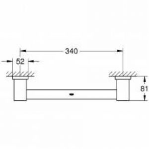 Barre d’appui de baignoire de 34 cm Grohe…
