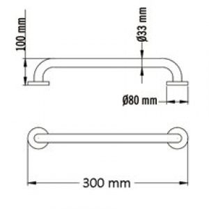 Barre d’appui droite couleur au choix Tubocolor…