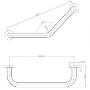 Barre d’appui incurvée en laiton Medicrom…