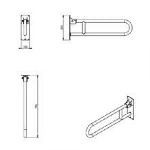 Barre d’appui rabattable architecte COSMIC