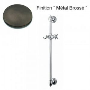 BARRE DE DOUCHE CHARLESTON RETRO SEULE D.20 H.60 cm METAL BROSSE – CRISTINA ONDYNA CS25077