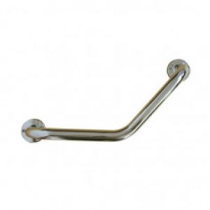 Barre de relèvement laiton chromé Ø25 – coudée 135° – 200x200mm